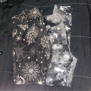 No boundaries junior size large Celestial Print butter soft Leggings Set